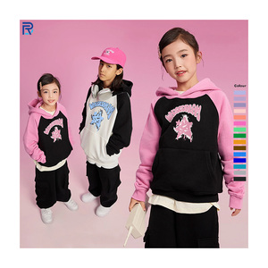 Autunno inverno felpe con cappuccio personalizzate stampate con OEM da <span class=keywords><strong>adolescente</strong></span> 2-12T moda Oversize Street Splicing felpa con cappuccio di alta qualità per bambini - Product Image 1