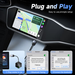 Wholesale Brand New Portable Automotive Wireless Adapter CarPlay Android Auto OTP Converts Wired Wireless Android Dongle - Product Image 2