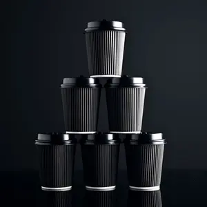 8oz 12oz 16oz 20oz 무료 디자인 사용자 정의 인쇄 종이 컵 일회용 커피 컵 뚜껑 도매 종이 컵 뜨거운 음료