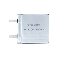 Batterie ultra mince 3.0v au lithium manganèse CP263840 3V 800mAh CP Pouch Batterie primaire pour tracker GPS et carte d'identité d'accès
