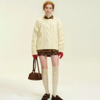 Pull en tricot torsadé personnalisé pour femme, marque privée, OEM, ODM, pull tricoté de haute qualité, cardigan doux pour l'hiver et le printemps