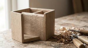 Organisateur de couverts en bois avec compartiments pour fourchettes, cuillères, couteaux, utilisation en extérieur sur table - Product Image 2