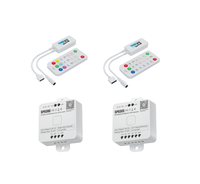 Contrôleur SPI PWM série CE RoHS SP63XE/SP64XE DC5-24V EU/UK pour bande LED RGB/RGBW/RGBCCT avec synchronisation musicale RF/Bluetooth/Zigbee et variateur LED