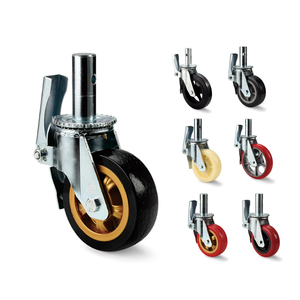 6&quot; 8&quot; Silent Rubber Shock-absorbing Caster <strong>Wheels</strong> Anti-slip Mobile <strong>Scaffolding</strong> Caster <strong>Wheel</strong> with Box - Product Image 6