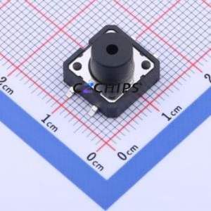 YTS125SM85S Tactile Switch SMD Switch Single Pole Single Throw Round Button 1.8N Vertical Mount - Product Image 1