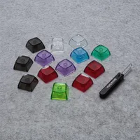 Clavier mécanique pour joueurs Crystal PC XDA Keycap, touches transparentes, touches mécaniques en forme de croix