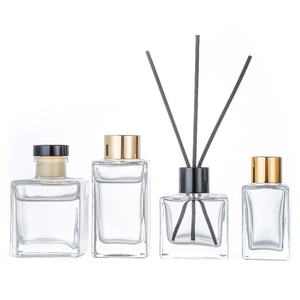 500ml Square Reed Glass Diffuser Bottles Jar with Fiber Sticks
