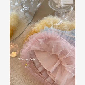 Tongxingyuan Gradient Mesh Skirt A-Line Puffy Layered Solid Color For Girls Spring Summer 2026 - Product Image 4