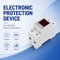 Protecteur de tension à double affichage LED pour rail DIN, pour panneaux électriques, armoires de commande et systèmes de distribution