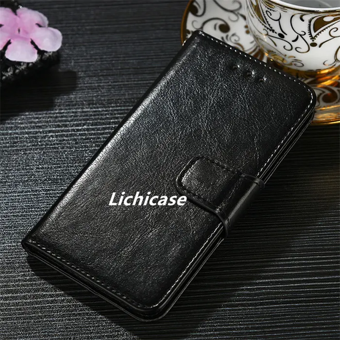 Lichicase casing ponsel Flip Slot kartu kulit Retro Untuk Asus Zenfone 7 5G
