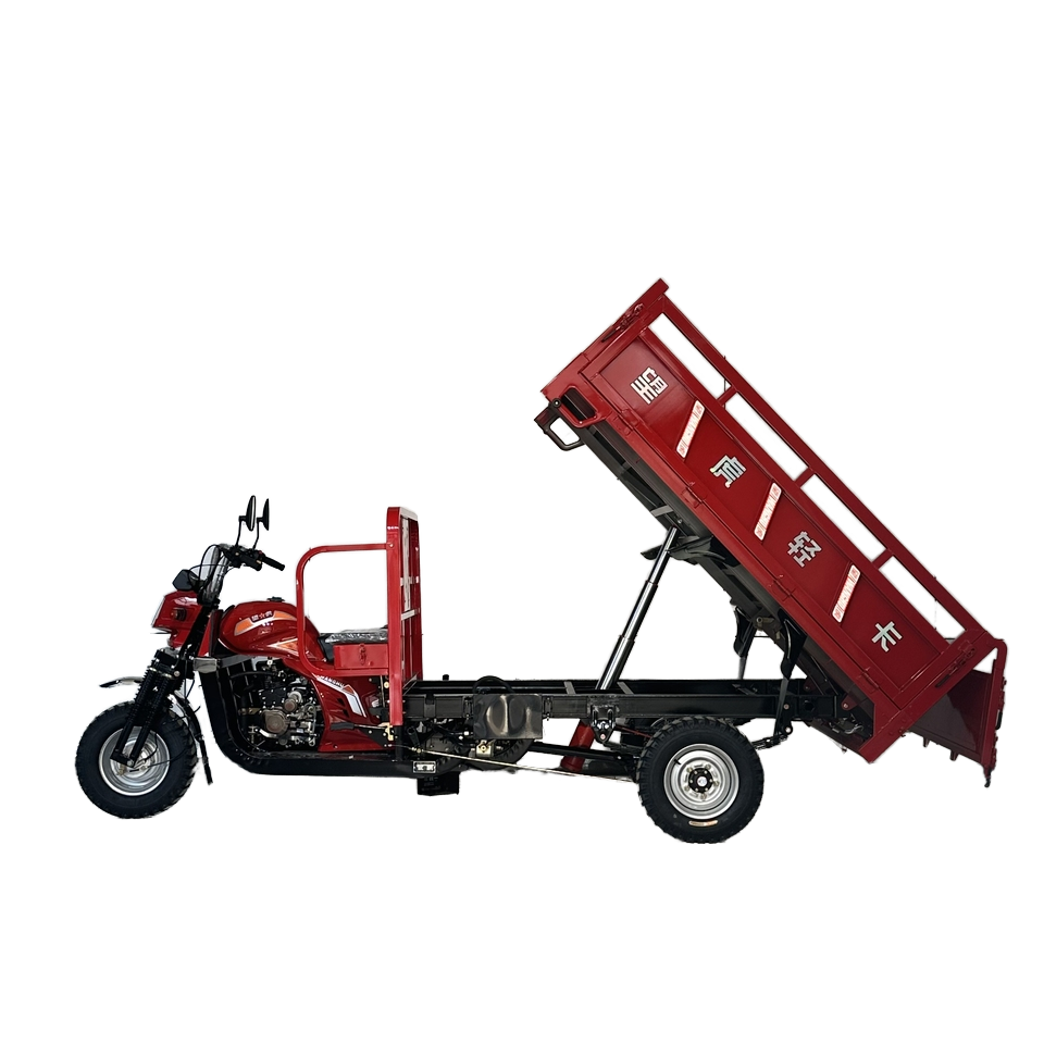 New Style 250cc Open Body Tricycle Motorcycle Fuel Gasoline Three Wheels with Hydraulic Self-Unloading System