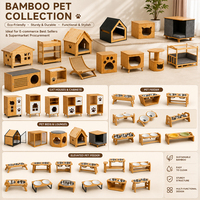 Maison pour chat en bois personnalisable pour les vendeurs e-commerce – Villa multifonctionnelle pour animaux de compagnie avec entrée en arche et fenêtres de ventilation