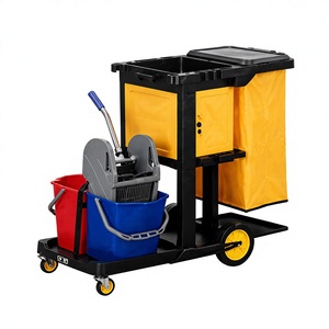 <span class=keywords><strong>Chariot</strong></span> <span class=keywords><strong>de</strong></span> ménage commercial AF08170K avec seau essoreur, grand sac et roues pour le <span class=keywords><strong>nettoyage</strong></span> hôtelier - Product Image 3