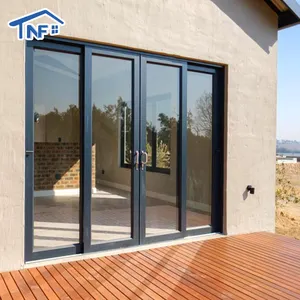 Exterieur Verbergen Stapelen Multi Slide Pocket Deuren Aluminium Sliding Patio Deur Verborgen Glas In De Muur