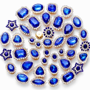 OLeeya - Mezcla de Diamantes de Imitación Acrílicos en Forma de Girasol, Diamantes de Imitación con Base Dorada para Coser en la Ropa - Product Image 6