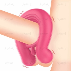 JoyPark Dual Motor Tahan Air Remote Control Mainan Seks Eksotis Bergetar Cincin Penis Pengunci untuk Stimulasi Klitoris - Product Image 4