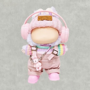 인형을위한 아기 옷과 쌍을 이루는 17cm 블라인드 박스 인형에 대한 귀여운 핑크 바지 7 조각 세트 - Product Image 3