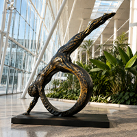 Sculpture d'acrobate en bronze, artisanat métallique, figurine d'acrobate durable faite à la main, art pour la décoration intérieure des hôtels, des villas et des couloirs