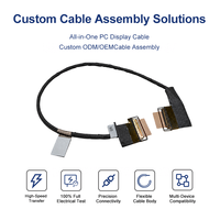 Câble EDP ICape 40 broches, gaine PVC, pas de 0,5 mm, 100 Ohm, haute vitesse, câble d'affichage personnalisé pour ordinateur portable, moniteur LCD, PC tout-en-un