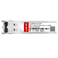 Modul Transceiver optik LC, Multi Mode 1310nm 1.25G SFP 2km MMF DDM Duplex untuk Cisco Switch