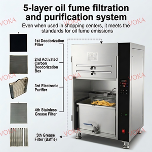 Freidora sin Ventilación Interior con Filtración de Humos de 8 Niveles, Sin Ventilación Externa, Elevación Automática, Alarma de Bajo Nivel de Aceite, 7.5L para Tiendas de Snacks VK- - Product Image 4