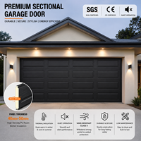 Porte de garage sectionnelle isolée en acier galvanisé automatique pour entrepôt et sous-sol, design moderne