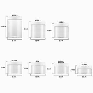 Latas transparentes de plástico PET de 83 mm personalizadas para alimentos, té de hierbas, envasado de boca ancha, empaque denso - Product Image 4