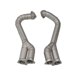 ท่อไอเสียแบบตรงประสิทธิภาพสูง สแตนเลสสตีล พร้อมแผ่นกันความร้อน สำหรับ Porsche 718GTS GT4 4.0L (2020-2022) - Product Image 1