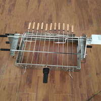 Machine à rôtir brésilienne à broche rotative en acier inoxydable avec moteur de 15 kg