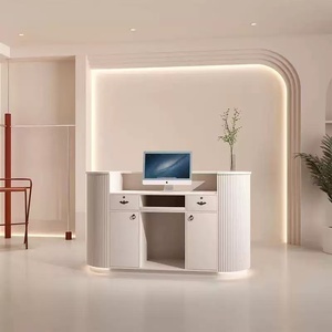 Mostrador de Recepción Moderno de Madera para Salón de Belleza y Peluquería, Muebles de Oficina de Lujo para Hotel y Supermercado - Product Image 4