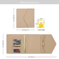 Agenda quotidien Hongbo en cuir grainé personnalisé A5 avec anneaux, comme un cadeau de luxe en cuir avec plus de boîtes de rangement