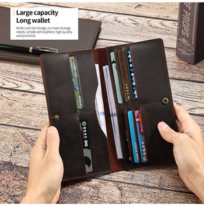 Portefeuille Vintage en cuir véritable de cheval fou 2023, <span class=keywords><strong>porte</strong></span>-cartes pour hommes ou femmes - Product Image 4