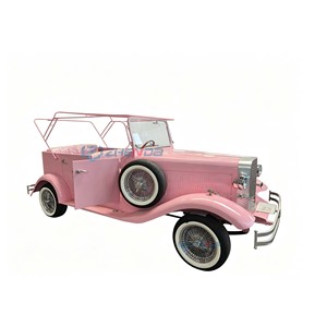 Voiture de tourisme électrique rose 5 places, style vintage classique, de luxe, pour complexes hôteliers et hôtels - Prix usine - Product Image 1