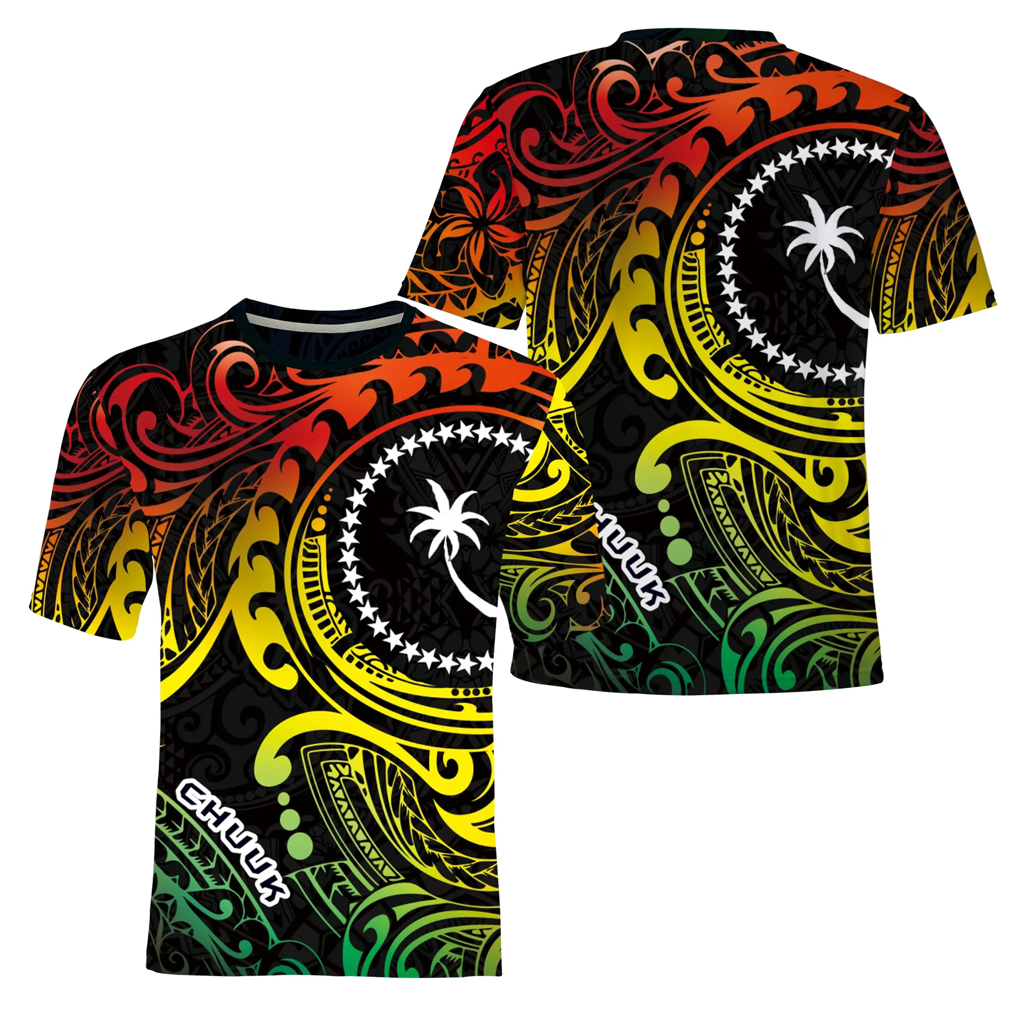 Camiseta polinésia de design micronésia chuuk, camiseta masculina leve, tamanho grande, estampada com logotipo personalizado, para o verão