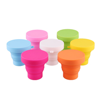 Tasse à café pliable de voyage écologique avec couvercle tasse à thé à eau en silicone tasse pliable en silicone en silicone