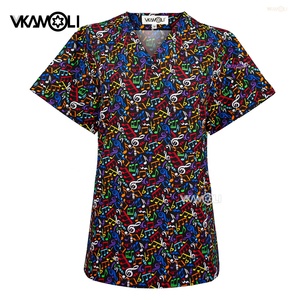Nursing Uniform <strong>Scrub</strong> <strong>Tops</strong> for Women and Man Dentistry Surgical Uniform Tooth Printing Dentist Medical Nursing Work Uniform - Product Image 3