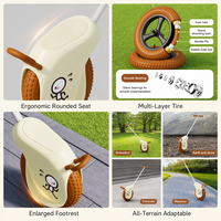 Nouveau design Poussette à une roue en plastique pour enfants Poussette pour bébés avec cadre en acier inoxydable Charge de 20kg pour les enfants de 5 à 7 ans