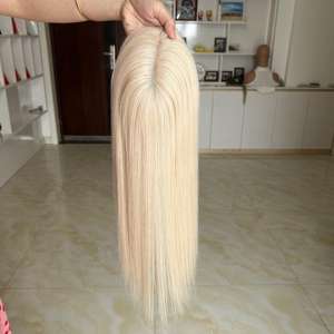 YF-2301 # Perruque russe vierge lisse pour femmes, densité 130 %, base mono 5x6, logo personnalisable, petits nœuds, vente en gros - Product Image 4