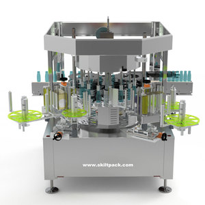 Máquina de etiquetado rotativa de botellas eléctricas de alta velocidad SKILT, adhesivo automático, embalaje de papel, núcleo de rodamiento de bomba PLC - Product Image 5
