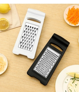 2 mặt phẳng không gỉ tỏi vắt đứng lên Mini thực phẩm khoai tây phô mai vắt đa Rau Shredder và trái cây Slicer vắt tay - Product Image 6