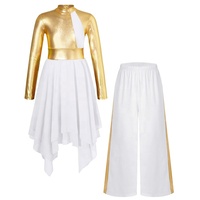 Vêtements de danse de scène pour enfants de 6 à 16 ans, vêtements d'entraînement pour filles, robes de danse lyrique liturgique contemporaine, costume
