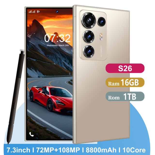 2026 Trending S26 Ultra Smartphone  Wholesale Available  108MP Rear Camera  Long Standby  Unlocked Version