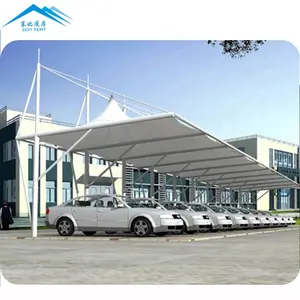 Steel structure sunshade tent tensile car shed tent parking outdoor sunshade tarpaulin