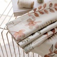 Rideaux occultants à œillets imprimés feuilles de forêt tropicale, isolants thermiques pour chambre et salon