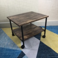 Maison bureau bois rustique 2 niveaux copieur scanner chariot roulant sous le bureau organisateur table imprimante support
