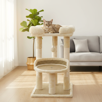 Arbre à chat Snowspaws avec structure d'escalade intégrée et poteau à gratter en sisal, design compact