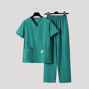 Ensemble de vêtements de travail personnalisés avec logo, pantalon cargo de haute qualité, ensemble de blouses pour salon de coiffure, infirmière et esthéticienne. - Product Image 5