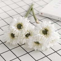 Bunga aster Gerbera buatan, kain sutra banyak warna untuk dekorasi rumah pernikahan