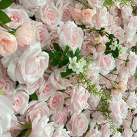 Mur de fleurs artificielles NINI en soie haut de gamme, fait main et écologique, pour toile de fond décorative Noël, Nouvel An, Pâques, Thanksgiving