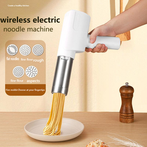 Máquina automática de prensado de fideos, máquina de prensado de fideos eléctrica de mano, fideos de defensa de acero inoxidable 304 pequeños para el hogar - Product Image 1